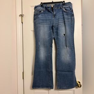 Hydraulic Bootcut Distressed Jeans